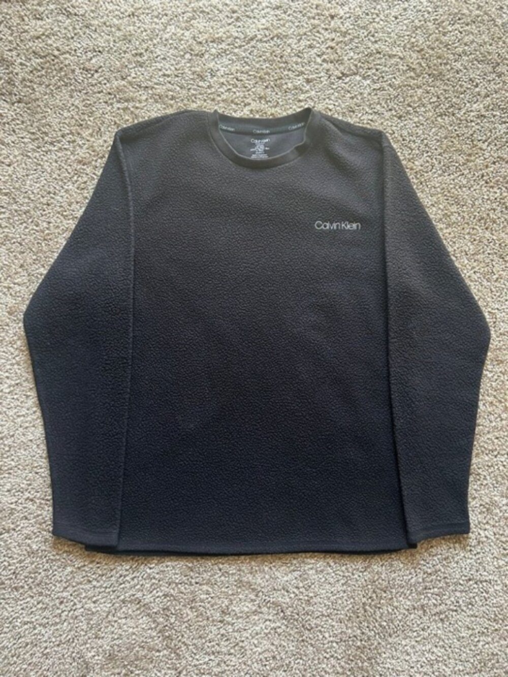 Calvin Klein Black Fleece Pullover Sweatshirt Mens Size Small
